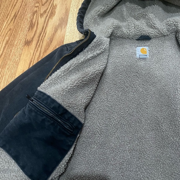 Carhartt Jacket Blue Size S (4/6) Fur Lining Vintage - Picture 4 of 6